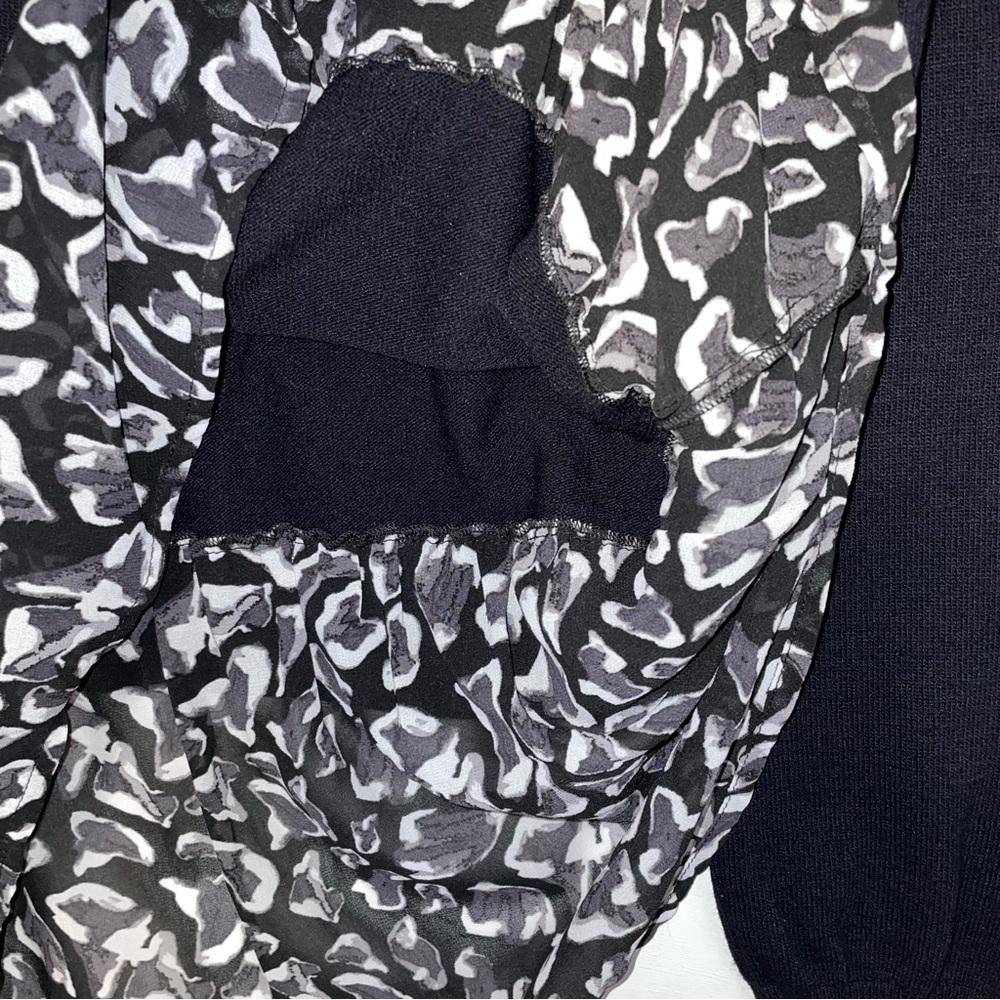 Sam Edelman | Mixed Media Layered Look Black Sweater Women’s Size Medium - Picture 3 of 6